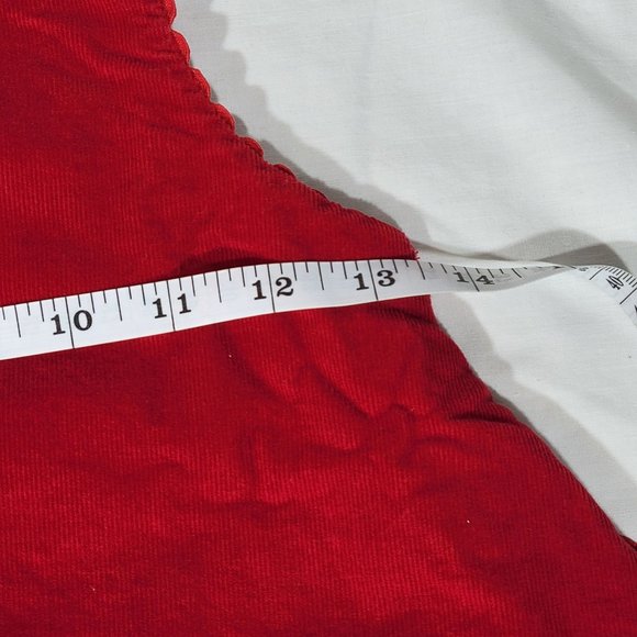 MARY JAMES Christmas dress - Size 2T - corduroy red with gingham ribbon trim, bo - Picture 7 of 10